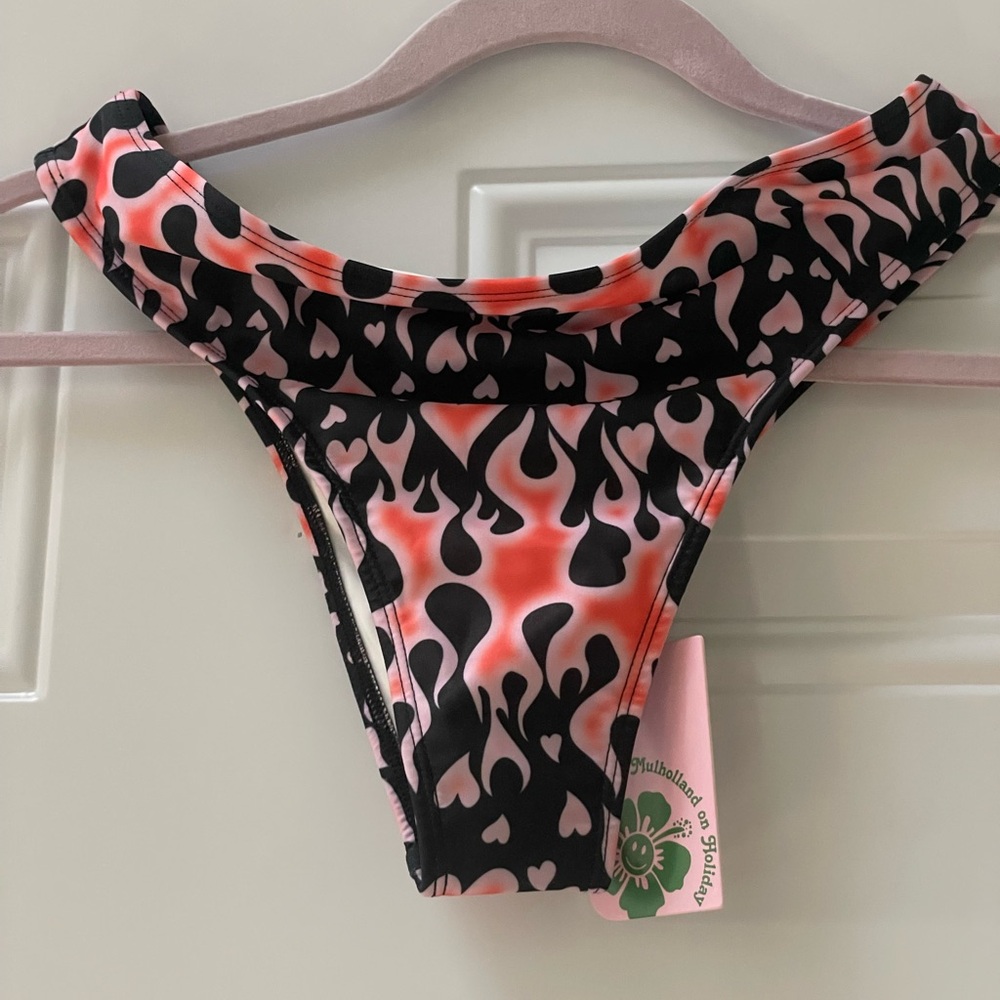 Em on Holiday flame heart bikini bottoms